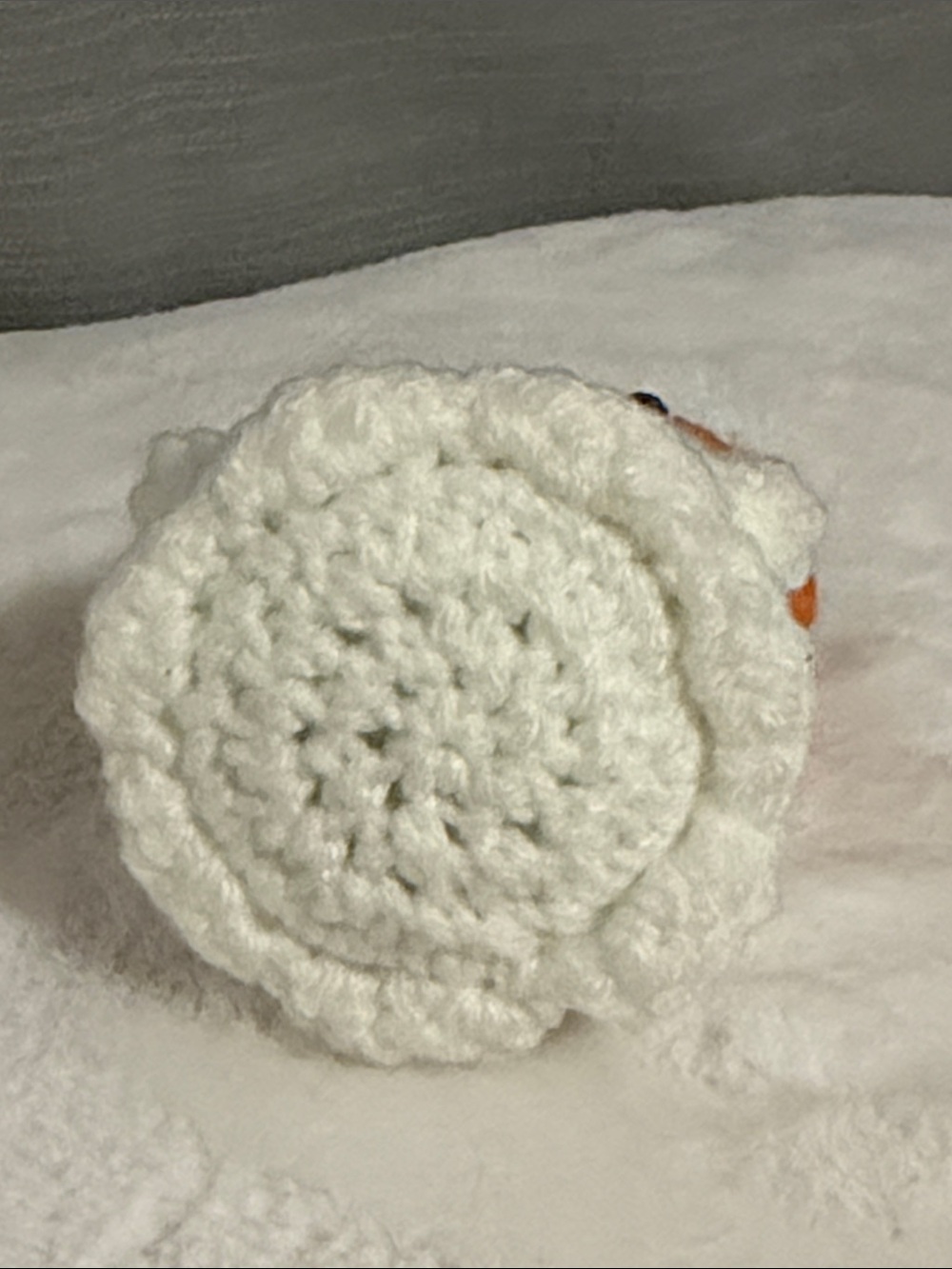Crochet Halloween Mini ghost with Pumpkin Hat - Picture 4 of 8